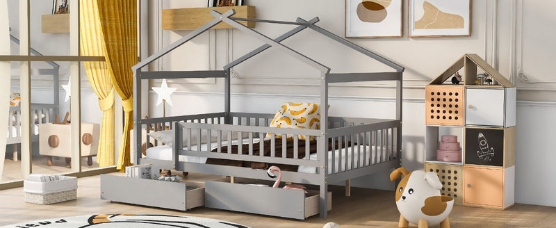 House Bed With 2 Drawers by HouseOfZazla