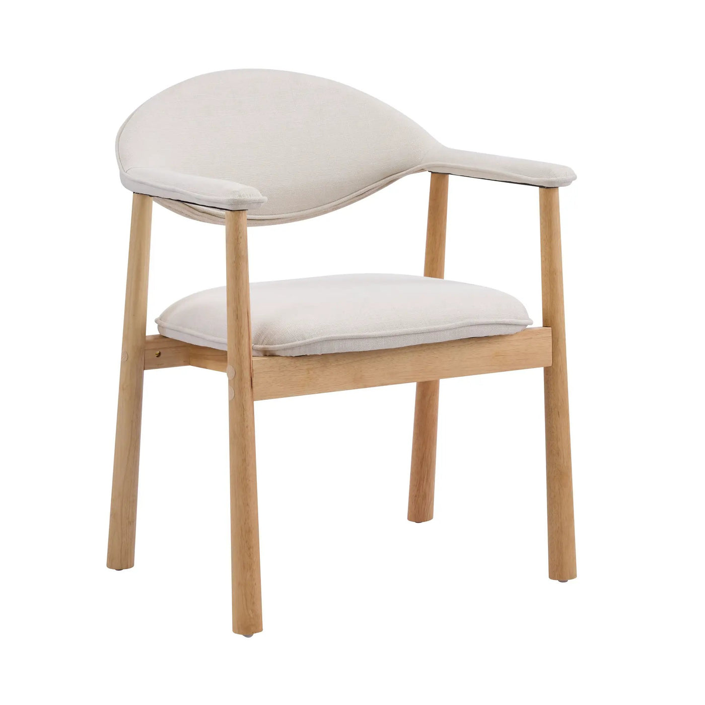 Upholstered Dining Chairs with Curved Back by HouseOfZazla
