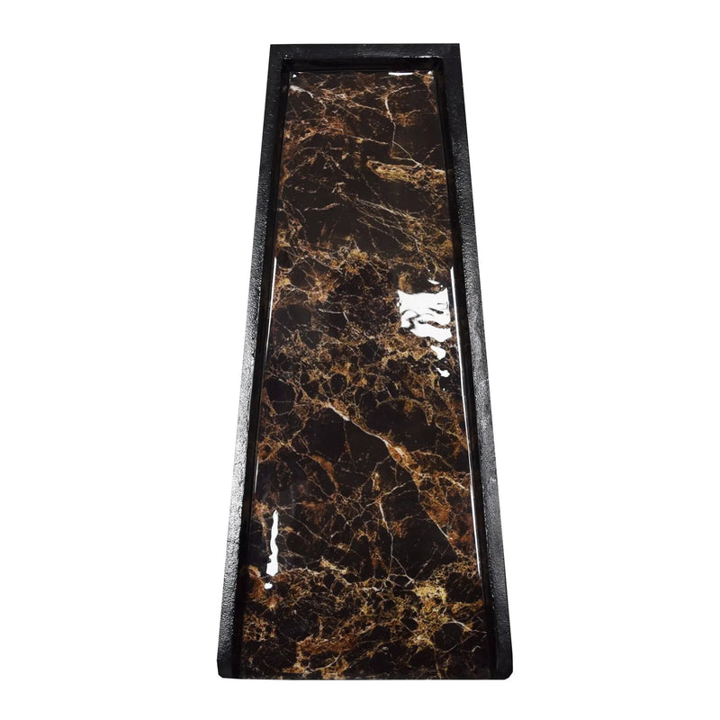 Brown Faux Marble 24-in Cast Aluminum Downspout Gutter Splash Block by Sharicks