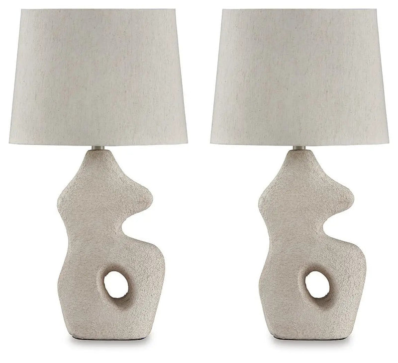 Chadrich - Paper Table Lamp (Set of 2) - Antique Beige by Unique Piece Furniture