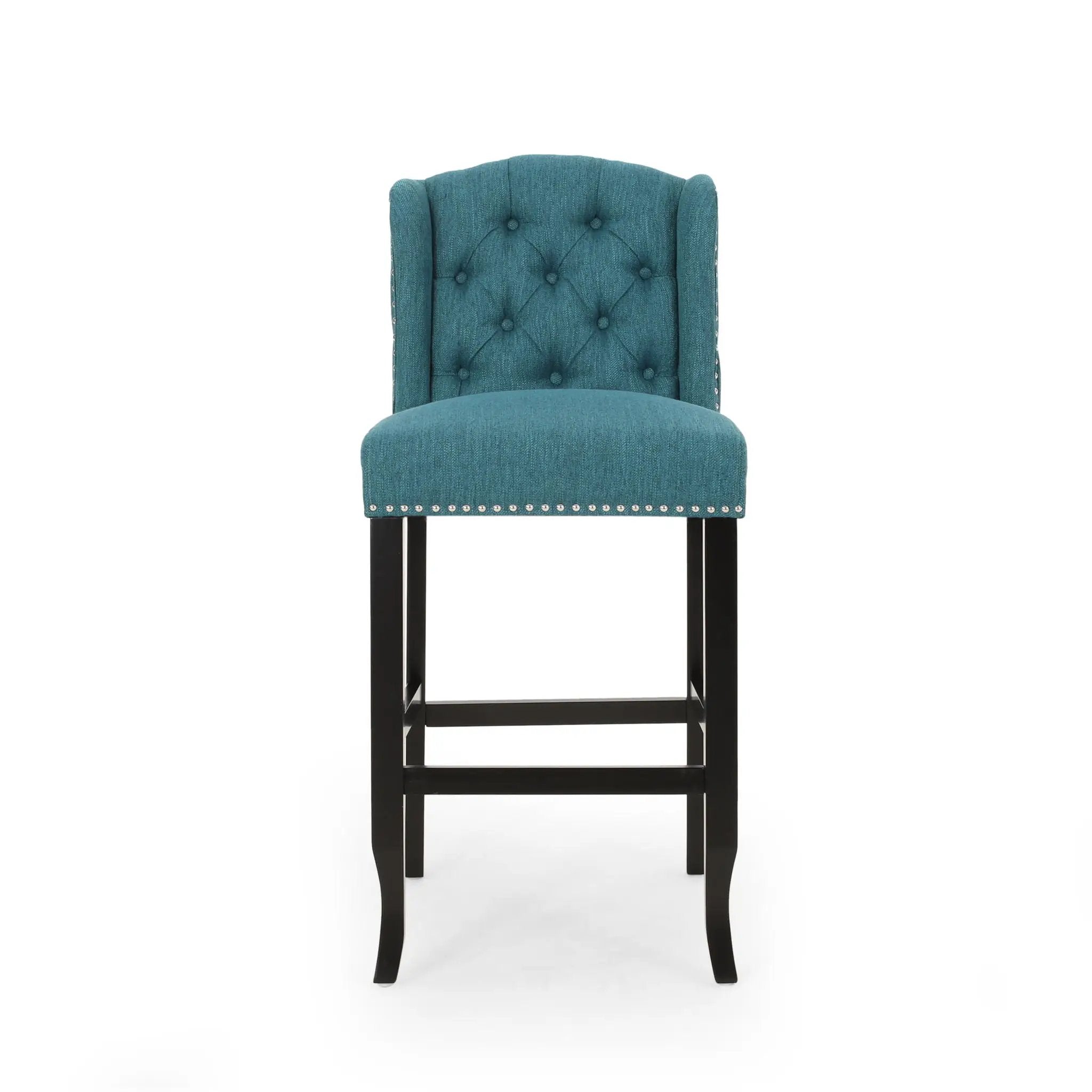 Vienna Contemporary Fabric Tufted Wingback Counter Stools (Set of 2) by HouseOfZazla