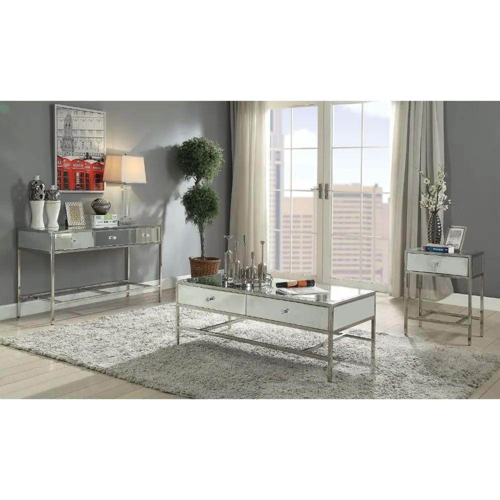 Weigela - Coffee Table - Mirrored & Chrome by Unique Piece Furniture
