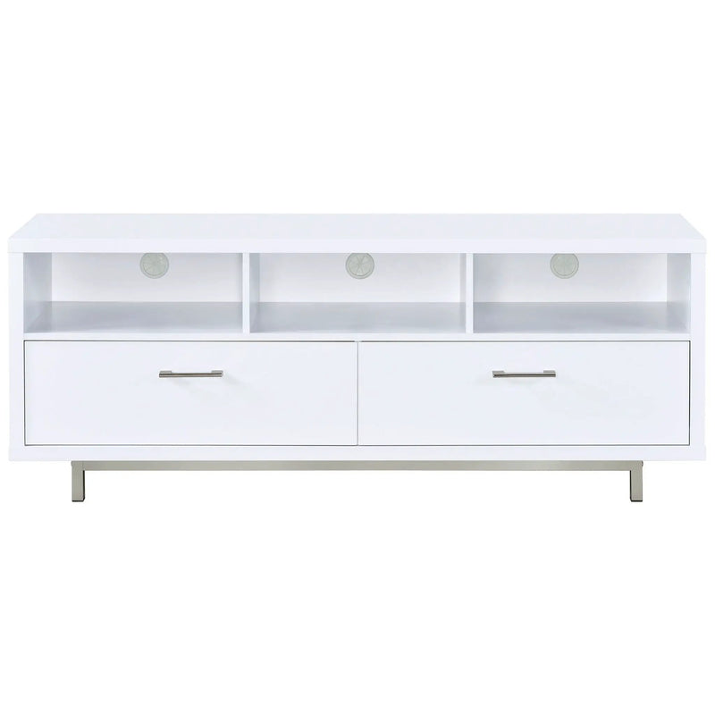 Casey 2-drawer Engineered Wood 60-inch TV Stand White by Unique Piece Furniture