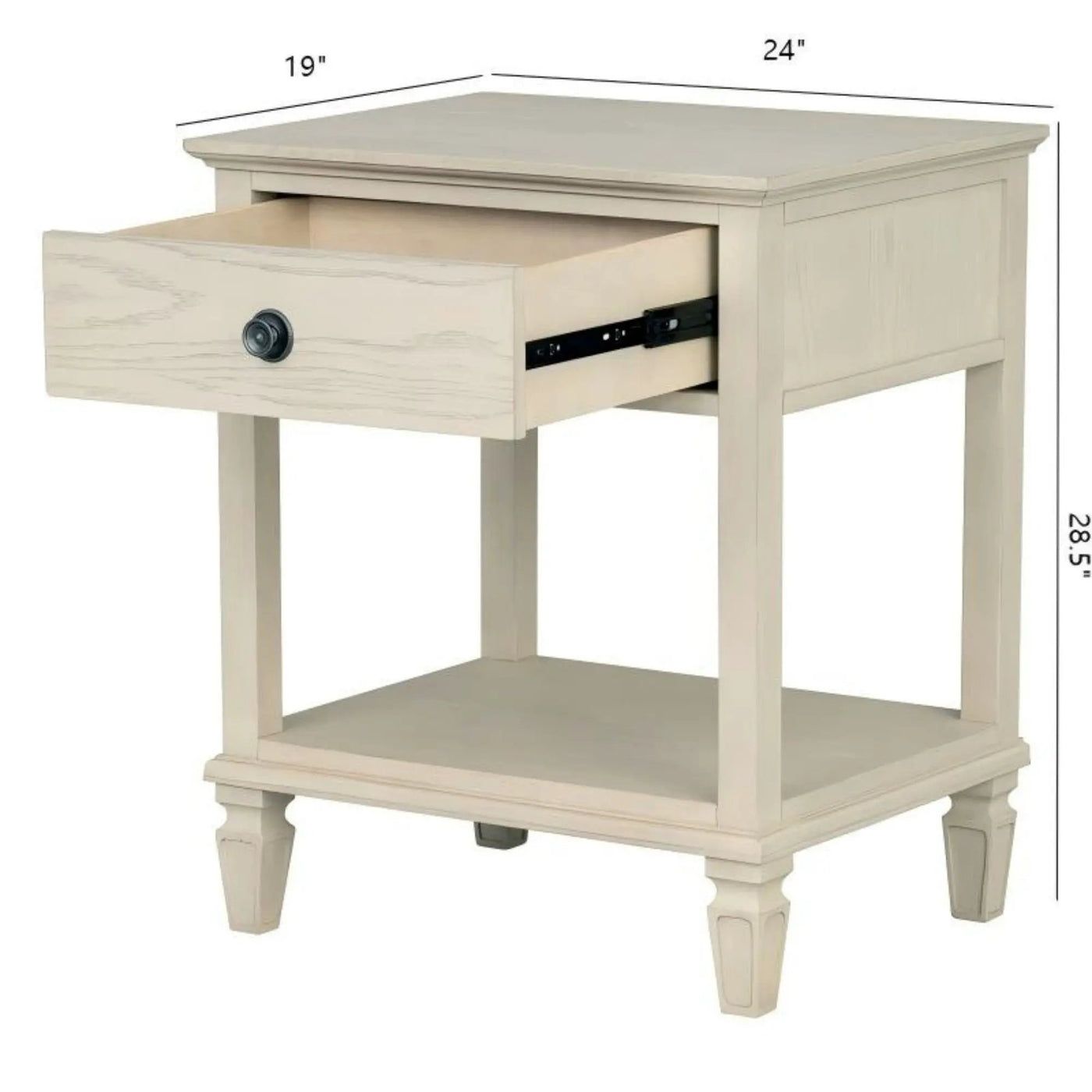 Victoria - Bedside Table With Drawer And Shelf by HouseOfZazla