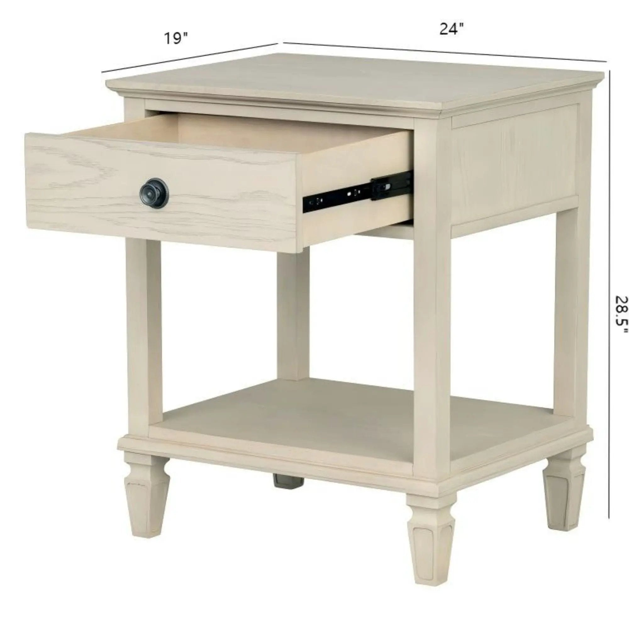 Victoria - Bedside Table With Drawer And Shelf by HouseOfZazla