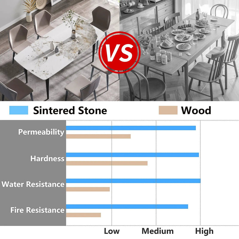 70.87" Modern Artificial Stone Pandora White Curved Black Metal Leg Dining Table - Antique White by HouseOfZazla