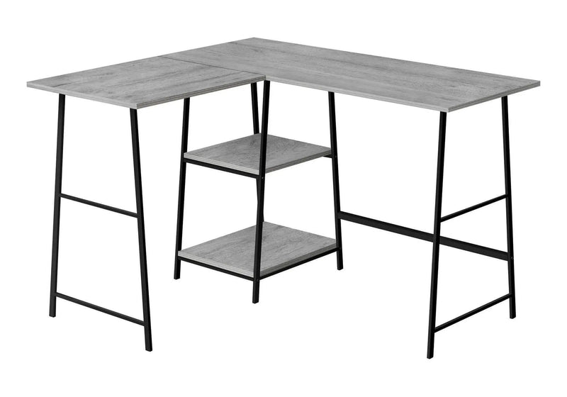 L-Shape Corner Computer Desk with Storage Shelves by HouseOfZazla