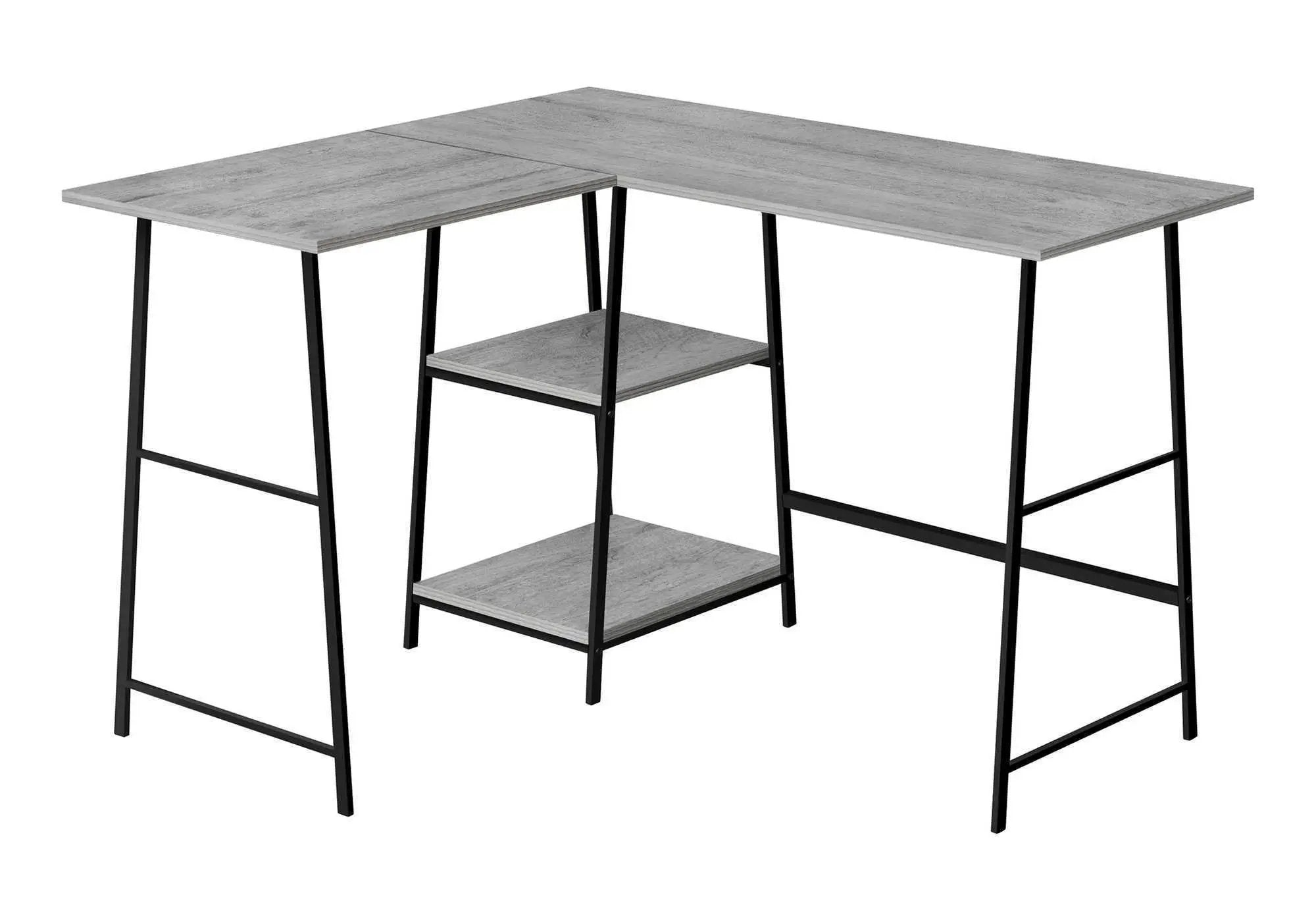 Computer Desk, Home Office, Corner, Storage Shelves, L Shape, Work, Laptop, Contemporary, Modern by Unique Piece Furniture