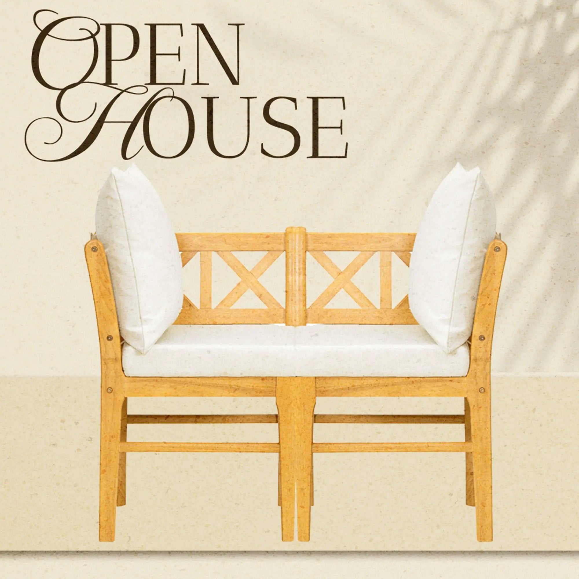 Farmhouse Modern Dining Corner Chairs (Set of 2) With Handwoven Rattan Backrests And Solid Wood Legs - Natural / White by HouseOfZazla