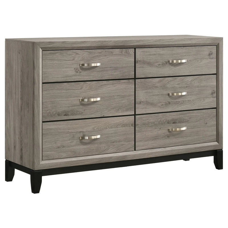 Watson 6-drawer Bedroom Dresser Cabinet Light Taupe by Unique Piece Furniture
