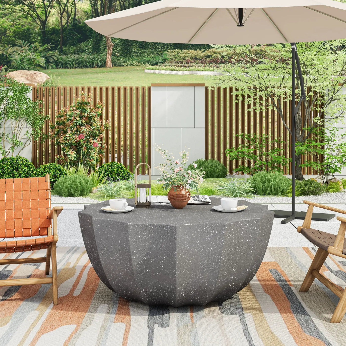Modern Round Coffee Table For Indoor / Outdoor by HouseOfZazla