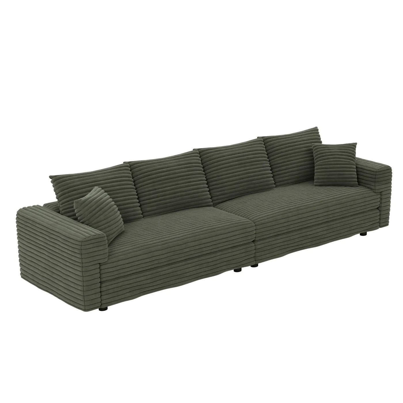 4 Seat Modern Comfy Upholstered Sofa Cloud Couch by HouseOfZazla