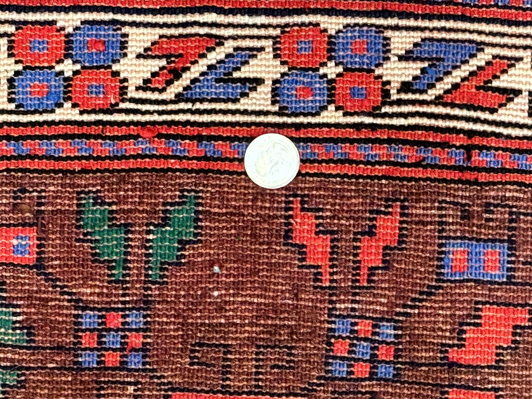 Small Persian Baluchi Rug, Tribal Rug, Brown, Multicolor by Jewel Rugs