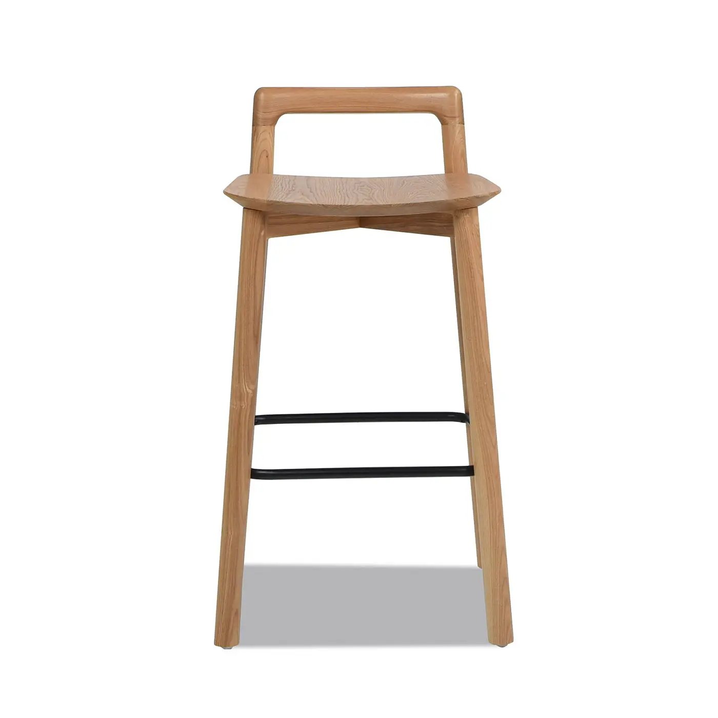 Sven - Modern Minimalist Low Back Counter Stool - Natural Blonde Ash by HouseOfZazla