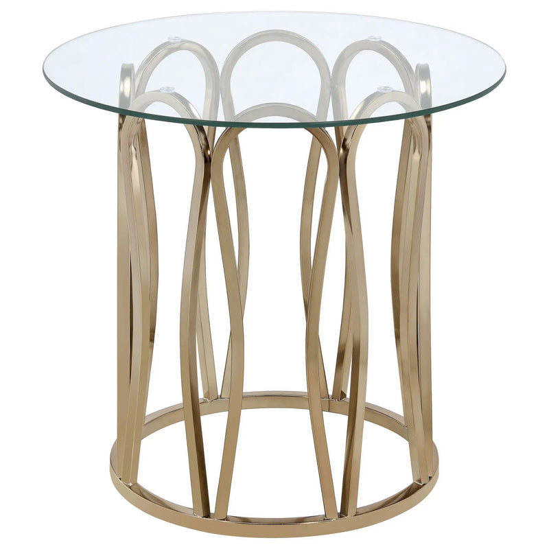 Monett 3-piece Coffee and End Table Set Chocolate Chrome by Unique Piece Furniture