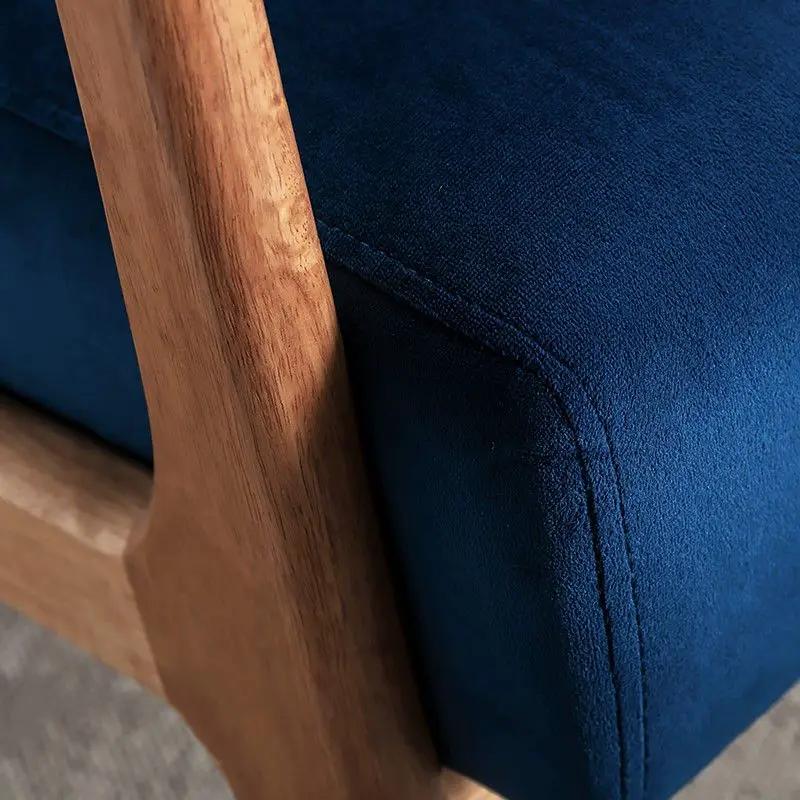 Classic Mid-Century Modern Accent Chairs, Open Framed Armchair With Cushioning by Unique Piece Furniture