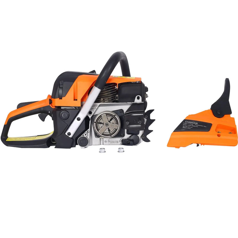 52Cc Gasoline Chainsaw With 20" Oregon Bar And Chain For Wood Cutting Plastic - Orange by HouseOfZazla