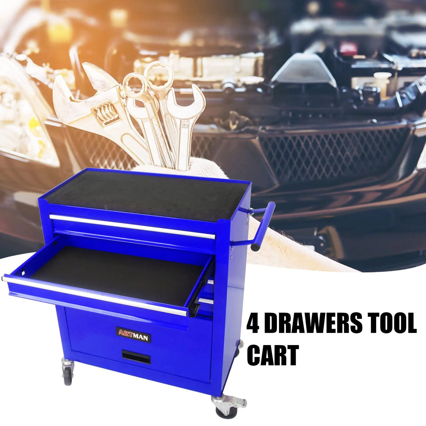 4 Drawers Multifunctional Tool Cart With Wheels by HouseOfZazla