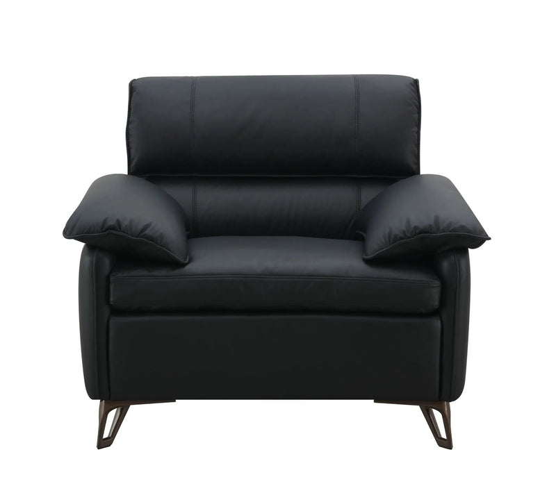 Eilene - Top Grain Leather Chair - Black by Unique Piece Furniture