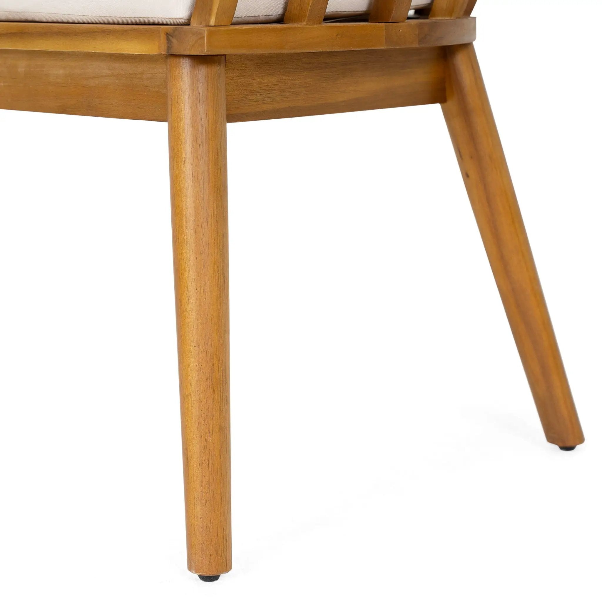 Klismos Dining Armchair (Set of 2) - Teak / Beige by HouseOfZazla