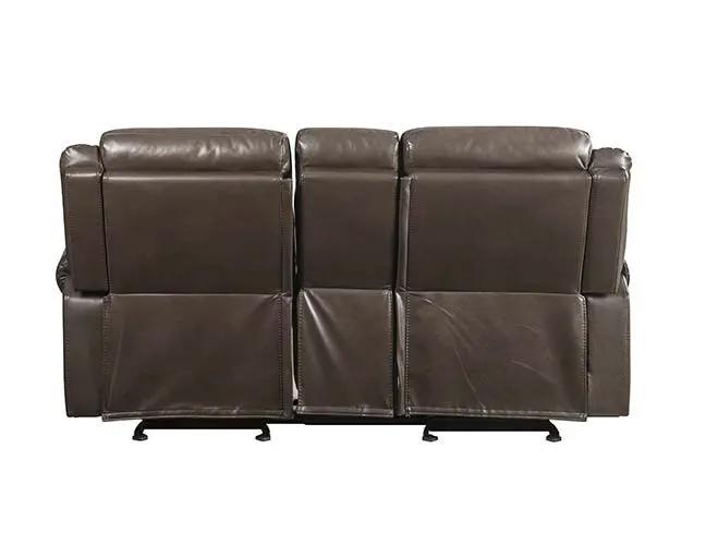 Lydia - Motion Loveseat With USB & Console - Brown Leather Aire by Unique Piece Furniture