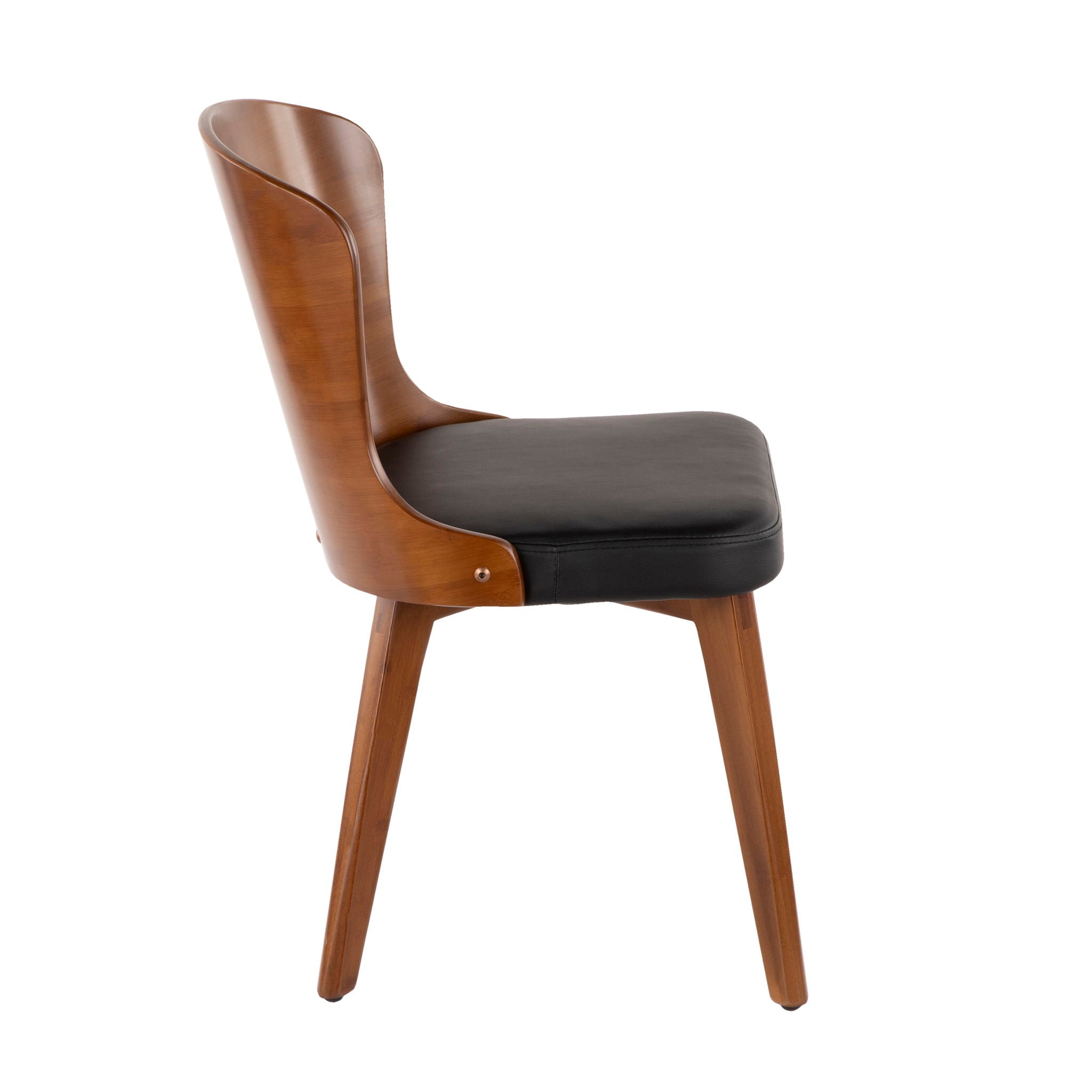 Bocello - Mid-Century Chair - Walnut / Black by HouseOfZazla