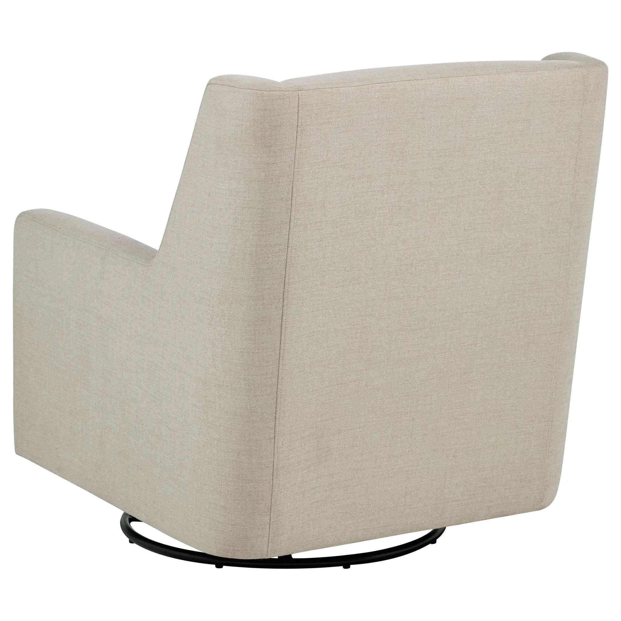 Sorrel Fabric Upholstered Swivel Glider Arm Chair Latte by Unique Piece Furniture
