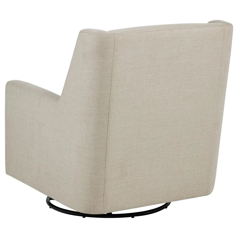 Sorrel Fabric Upholstered Swivel Glider Arm Chair Latte by Unique Piece Furniture