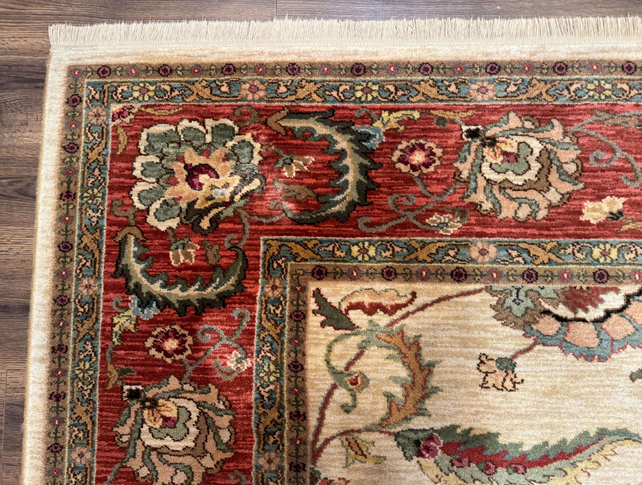 Karastan Rug 8.8 x 10, Ashara Agra Ivory #549, Wool, Vintage by Jewel Rugs