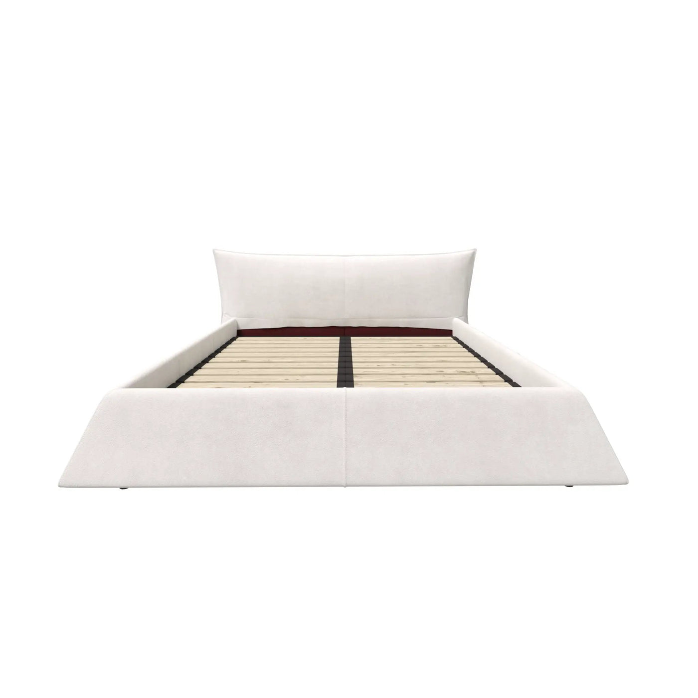 Upholstered Platform Bed With Special Shaped Headboard by HouseOfZazla