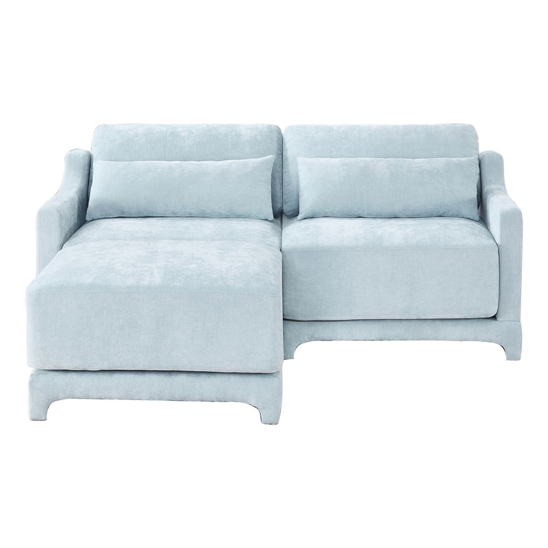 Stylish Sofa With Ottoman And Lumbar Pillows, Ergonomic Design by HouseOfZazla