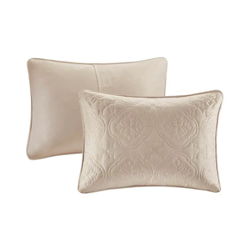 3 Piece Reversible Bedspread Set Khaki Full/Queen by HouseOfZazla
