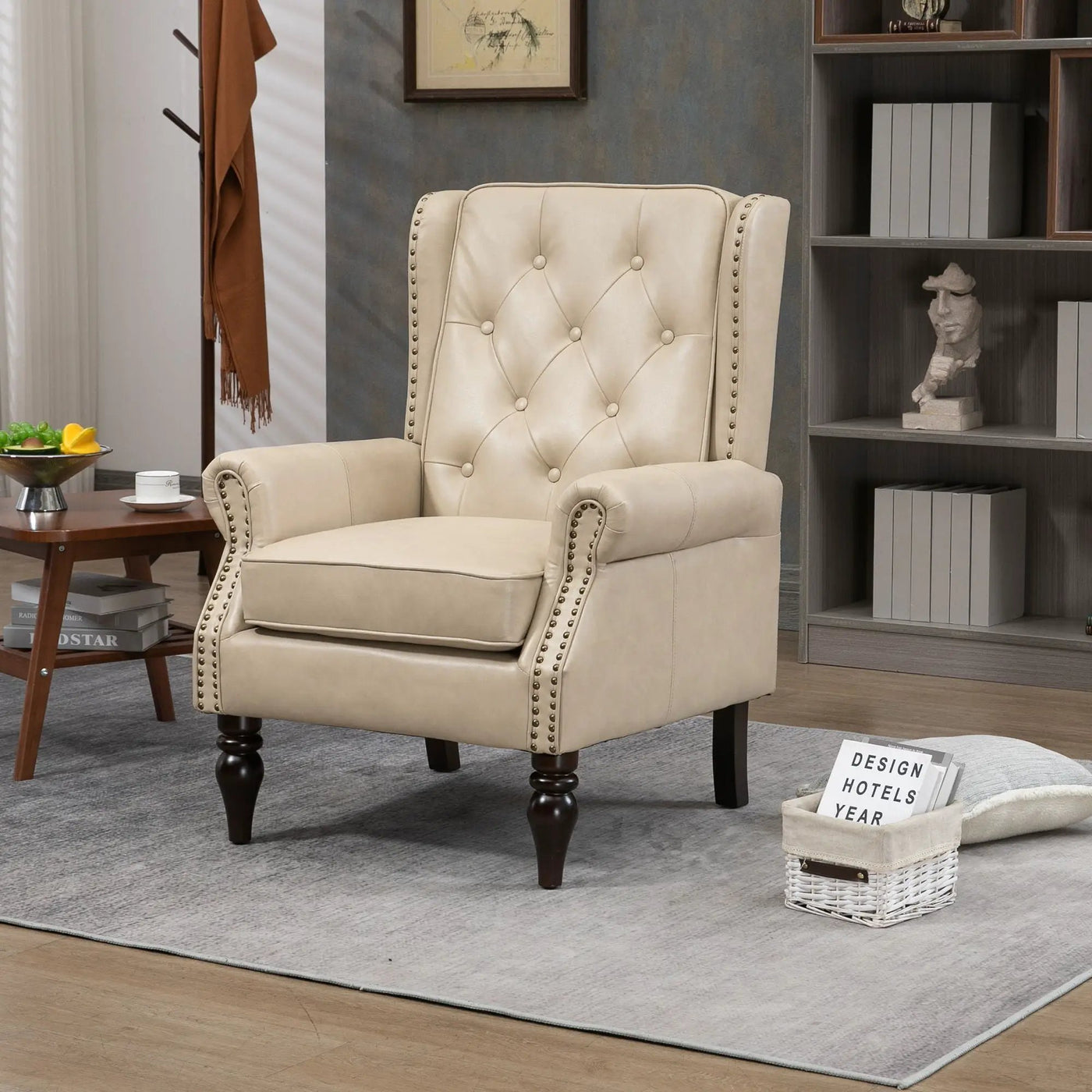 Modern Accent Armchair With Sturdy Wood Legs by HouseOfZazla