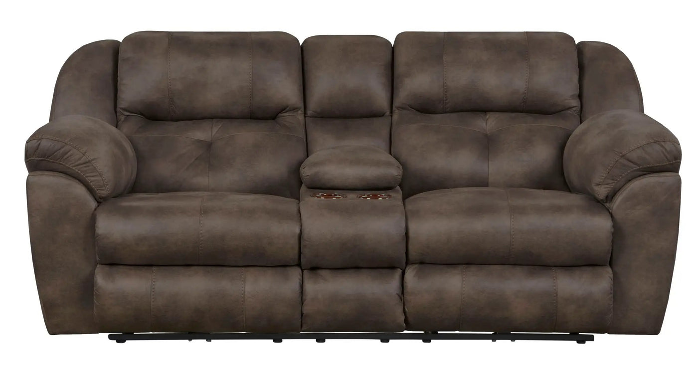 Ferrington - Power Lay Flat Reclining Console Loveseat with Power Adjustable Headrest by Unique Piece Furniture
