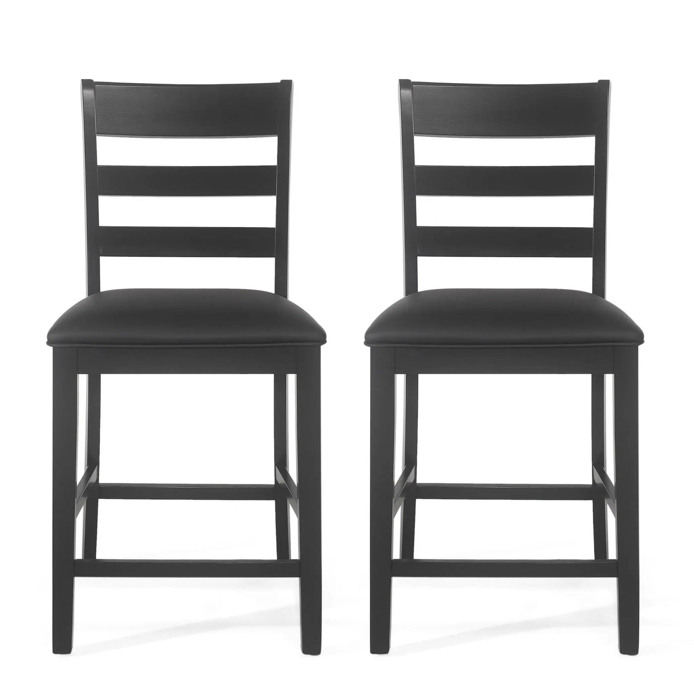 Farmhouse Upholstered Wood Counter Stools by HouseOfZazla