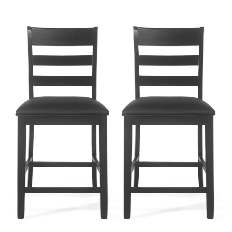 Farmhouse Upholstered Wood Counter Stools by HouseOfZazla
