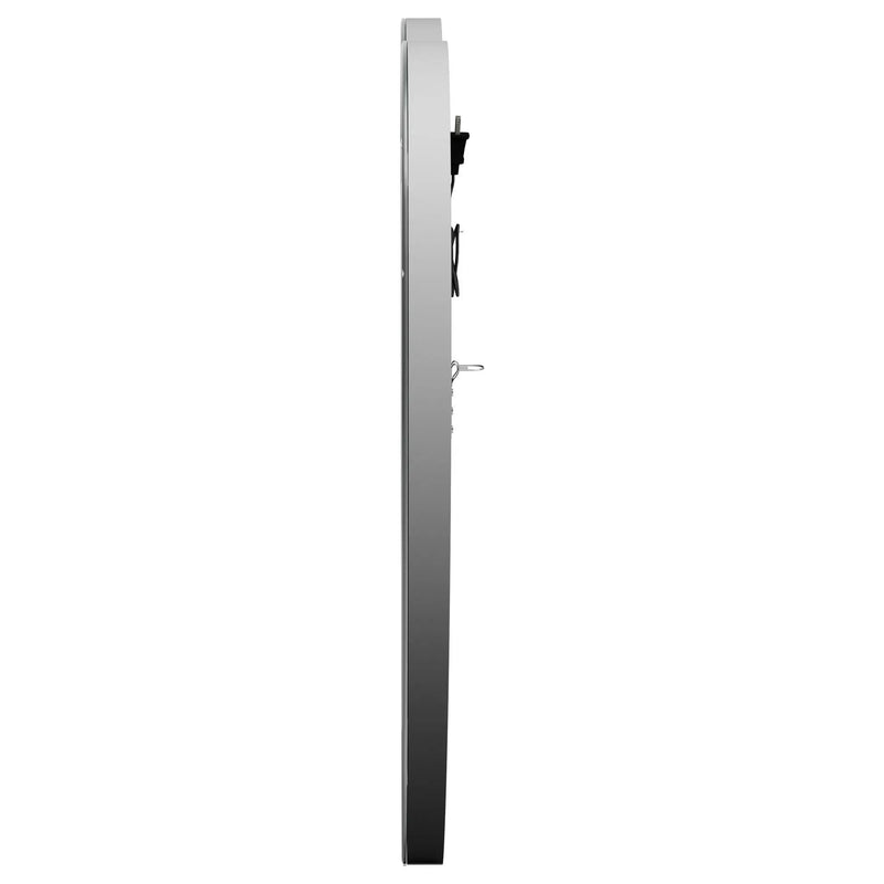Aiko 36 x 30 Inch Heart Shaped LED Light Wall Mirror Silver by Unique Piece Furniture