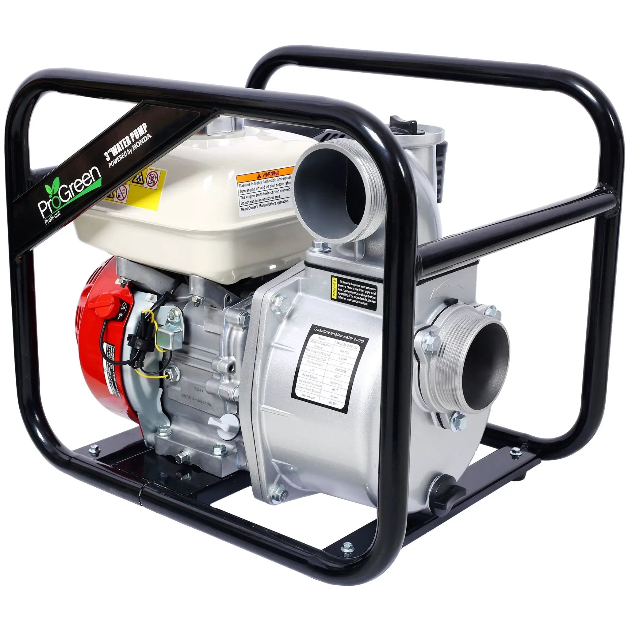 Honda - Gx160 Engine Water Pump 3" 264Gpm With 3In Npt Coupler - Black / Red by HouseOfZazla