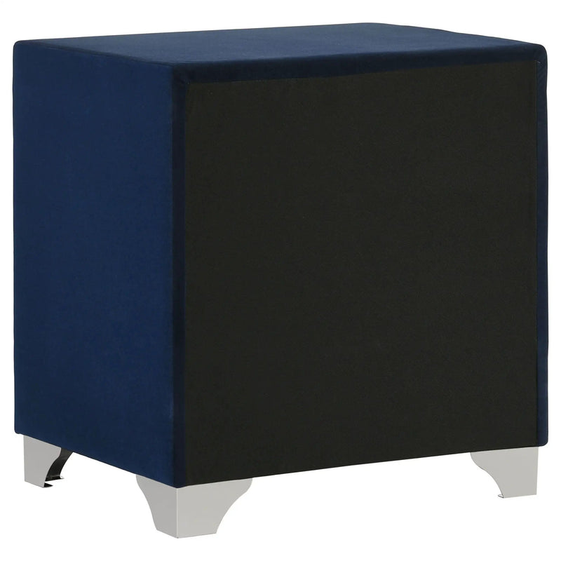 Melody Upholstered 2-drawer Nightstand Pacific Blue by Unique Piece Furniture