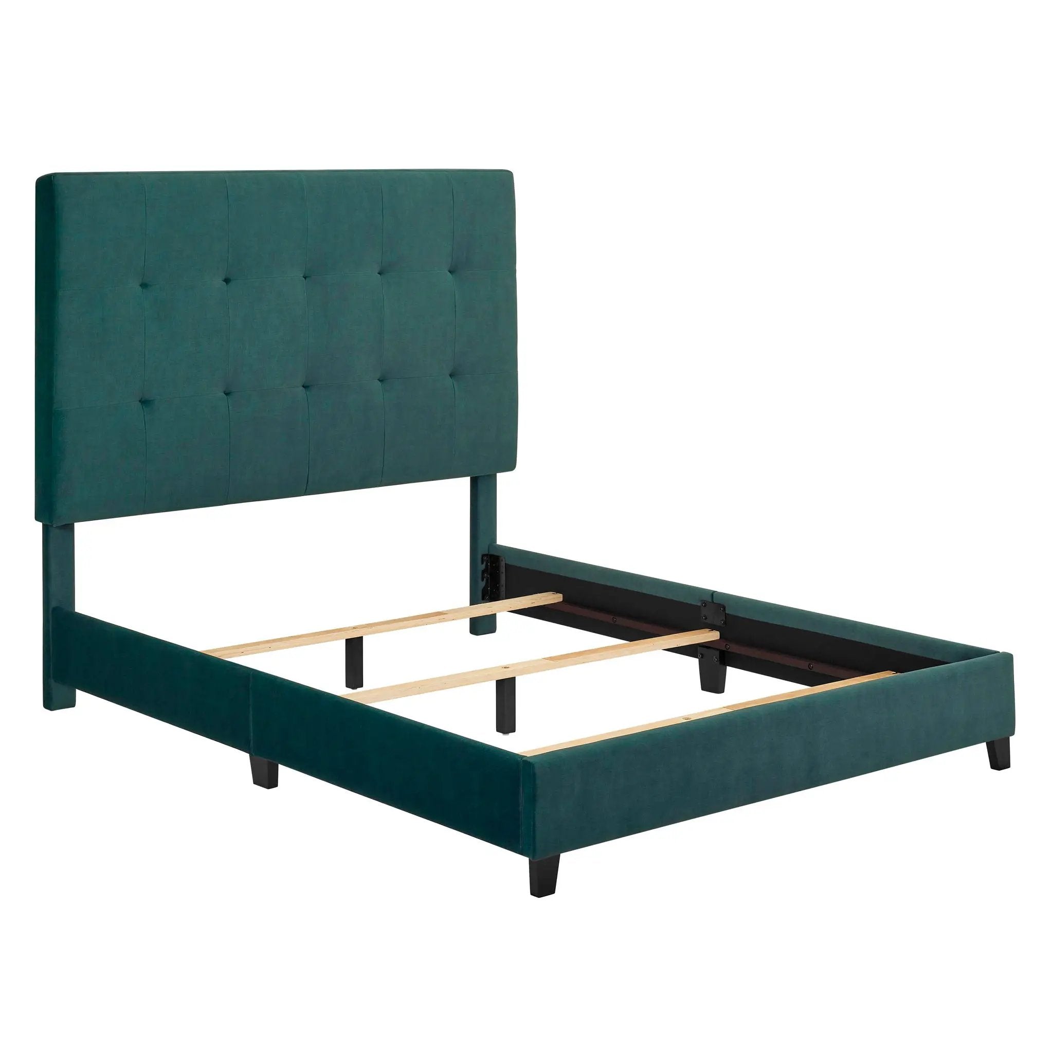 Tufted Upholstered Headboard Platform Bed by HouseOfZazla