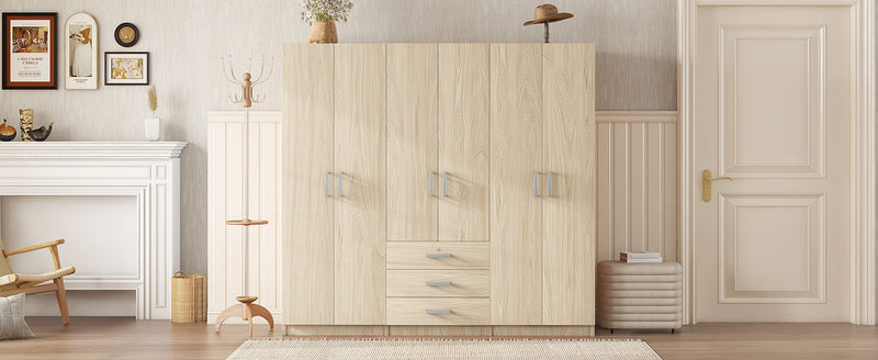 6 Doors Wardrobe Storage For Bedroom, With Big Drawers by HouseOfZazla