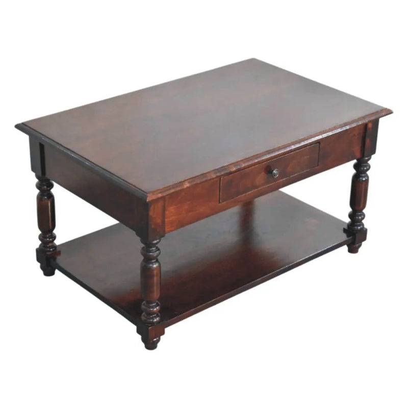 Turned Legs Drawer Table by Unique Piece Furniture