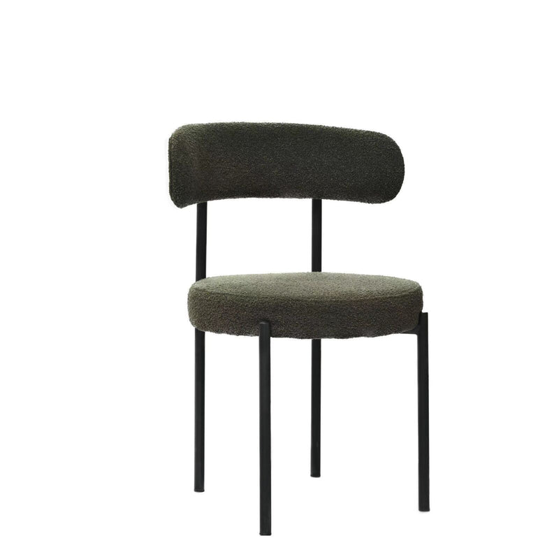 Set of 2 Mid-Century Modern Boucle Dining Chairs by BLAKHOM