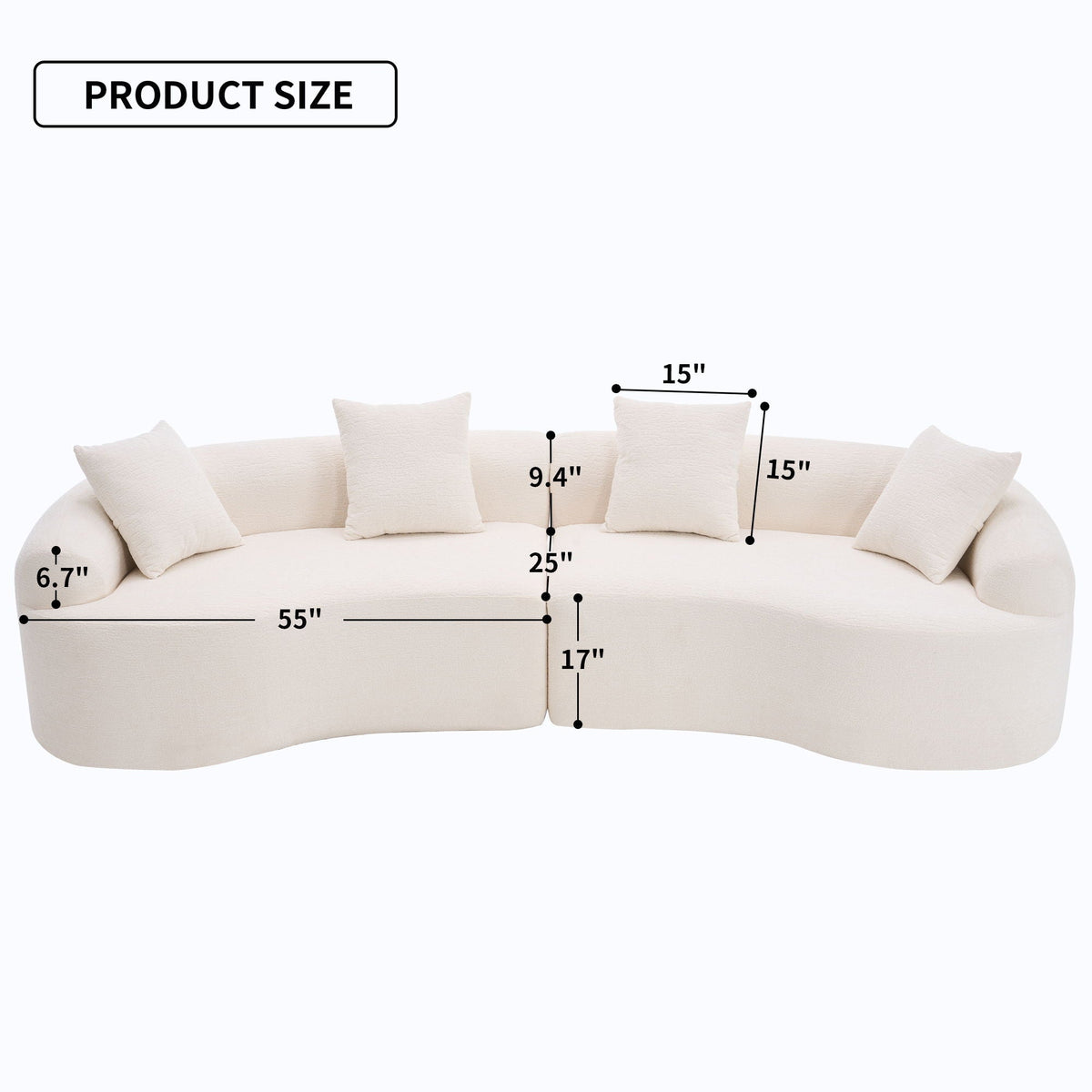 4 Seater Sofa With Fabric for Living Room, photo 19 of 20