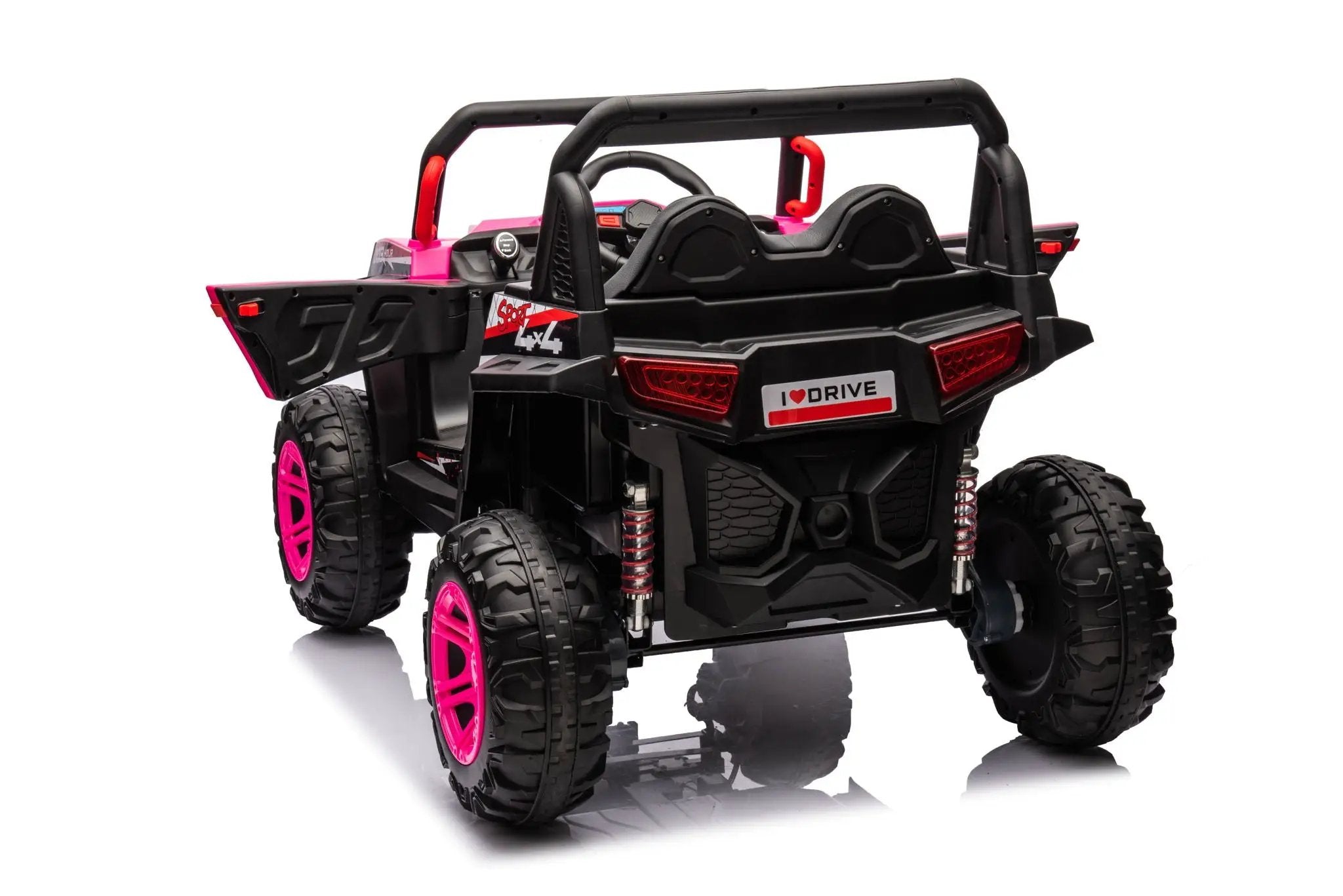 12V7A*1 30W*4 Four-Wheel Drive Seat One Button Start, Forward And Backward, High And Low Speed, Music, Front Light, Power Display, Two Doors Can Open, 2.4G R / C, Seat Belt Four Wheel Absorber by HouseOfZazla