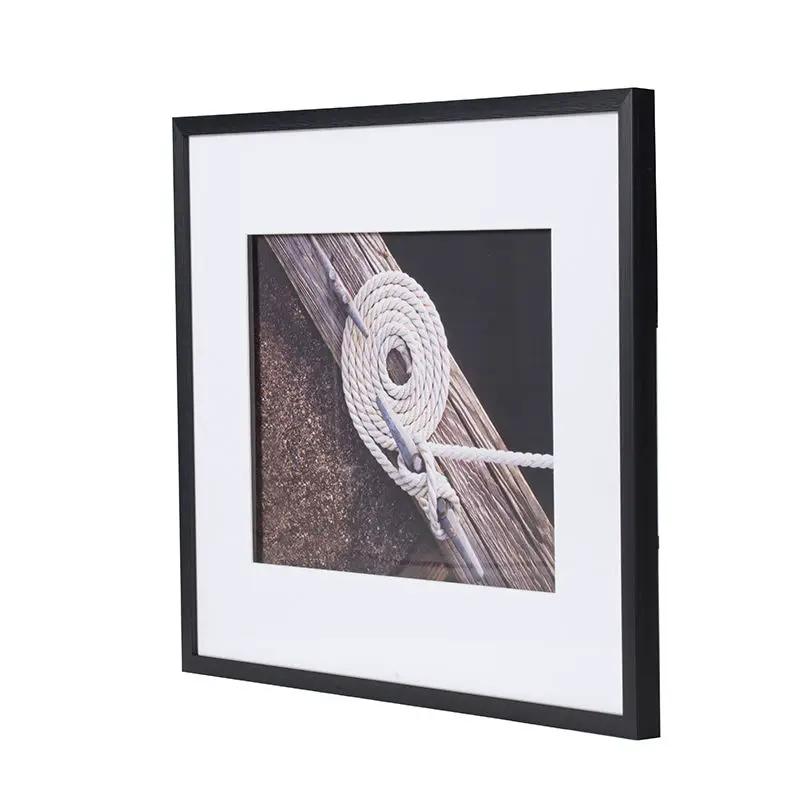 Rope Wall Art With Frame, Wall Decor For Living Room (Set of 3) - White / Black by HouseOfZazla