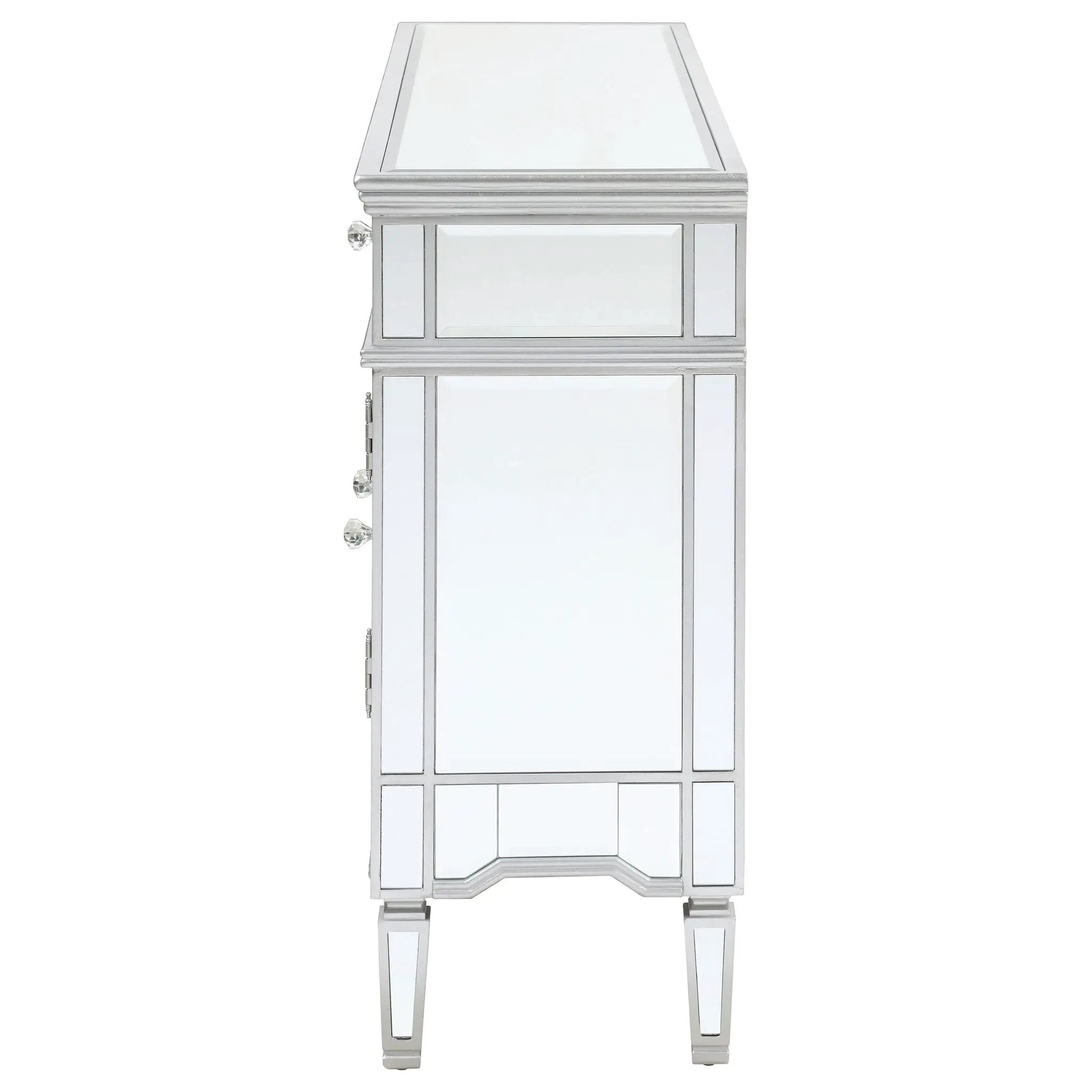 Duchess 5-drawer Mirrored Storage Accent Cabinet Silver by Unique Piece Furniture
