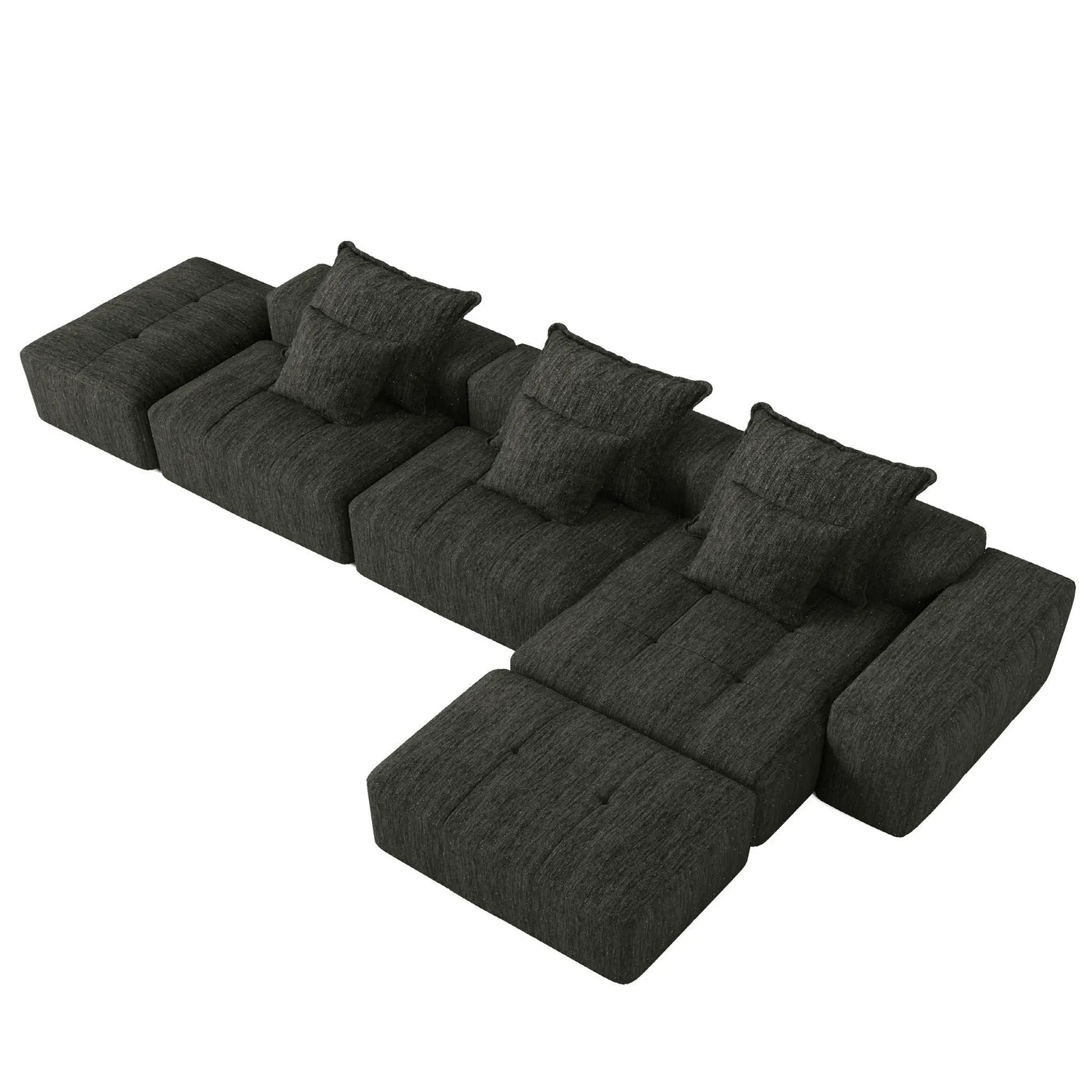 Modern Oversized DIY Combination Modular Sectional Sofa With Pillows by HouseOfZazla