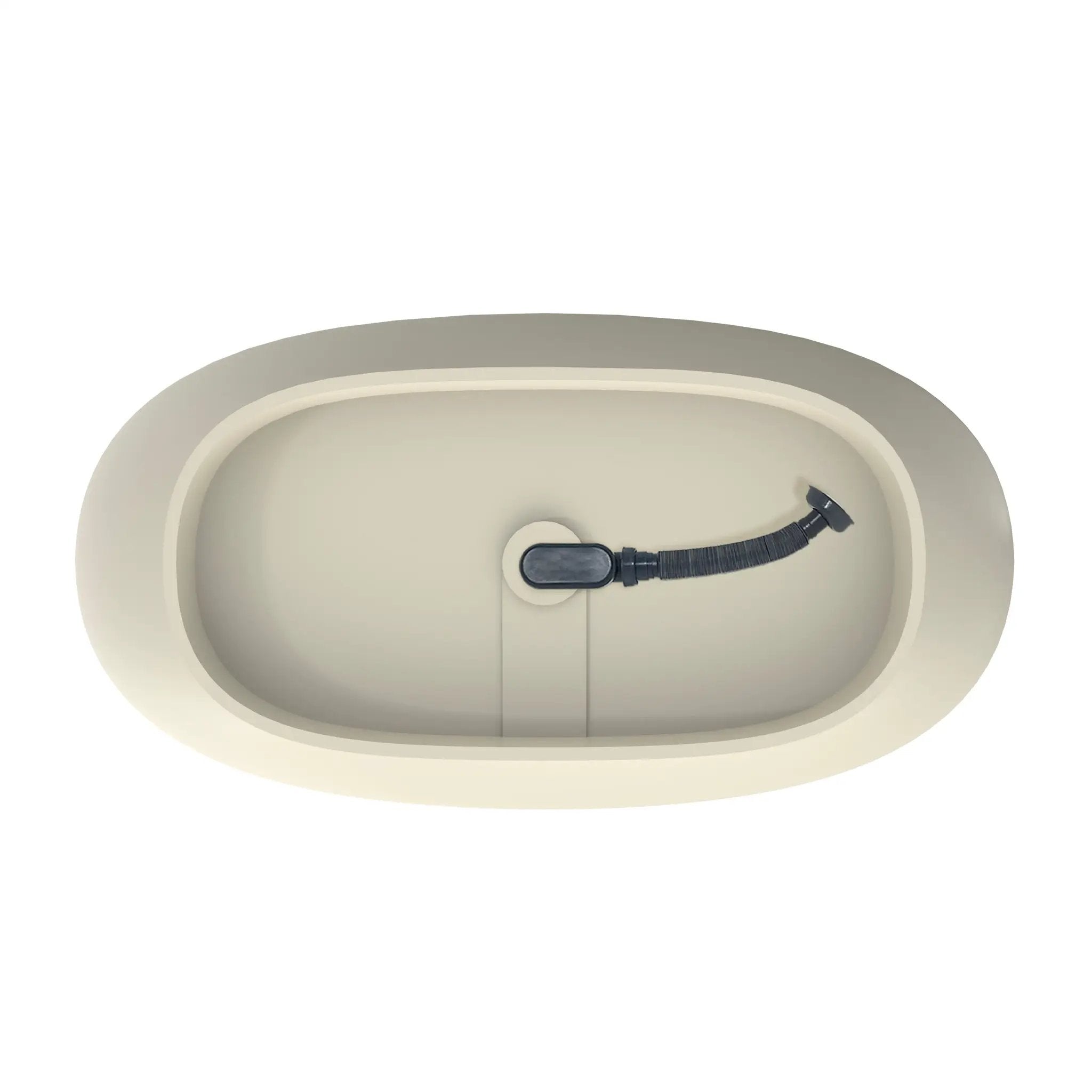 65 Inch Artificial Stone Solid Surface Freestanding Bathroom Bathtub by HouseOfZazla