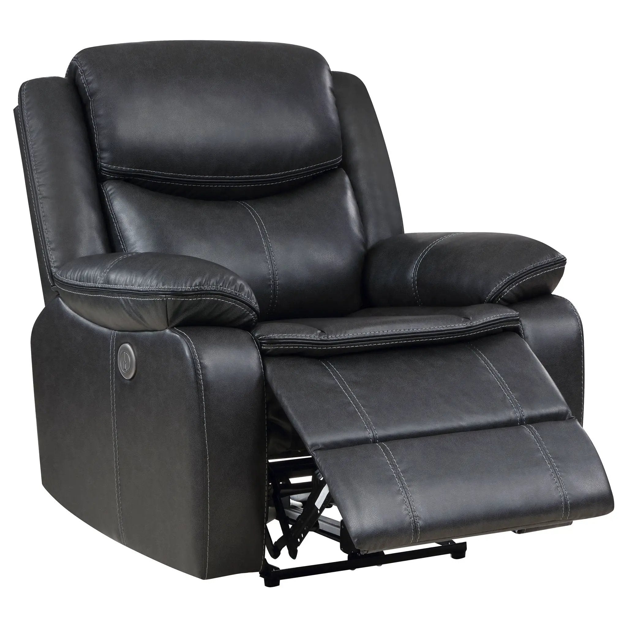 Sycamore Upholstered Power Recliner Chair Dark Grey by Unique Piece Furniture